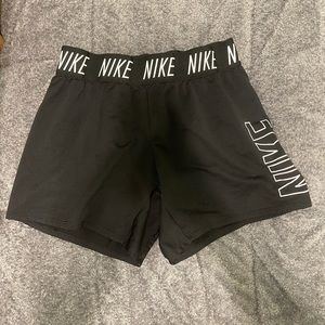 Black and white Nike girls XL dri-fit shorts